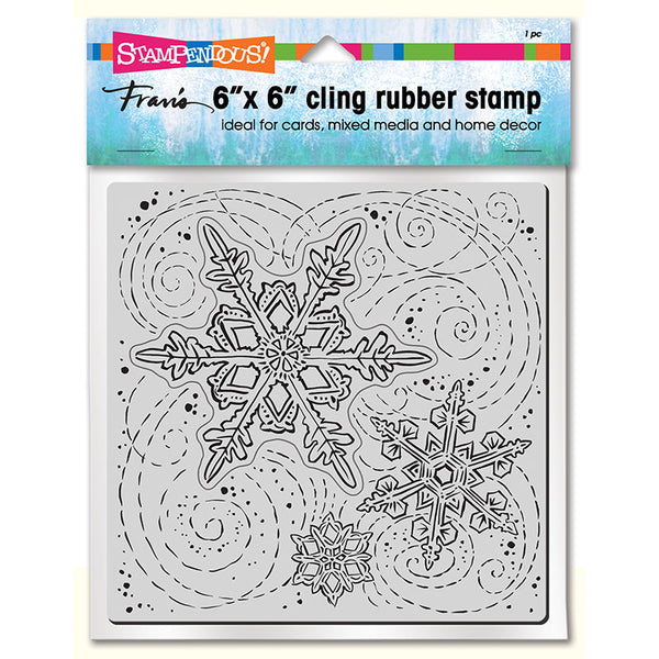 Stampendous, 6"x6" Cling Stamps, Winter Blizzard
