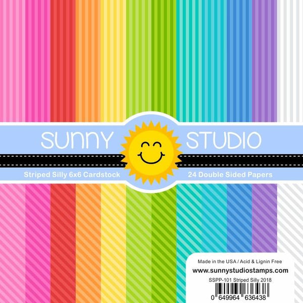 Sunny Studio, Striped Silly, 6x6 Paper