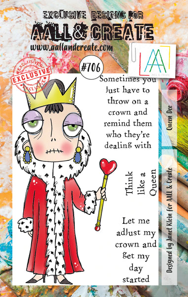 AALL & Create, A7 Clear Stamp by Janet Klein, Queen Dee (#706)