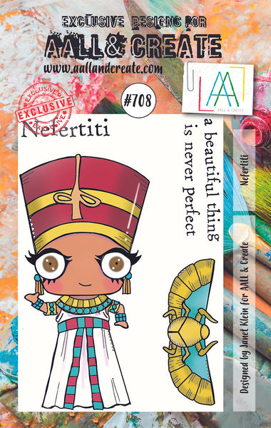 AALL & Create, #708, Nefertiti, A7 Clear Stamp, Designed by Janet Klein