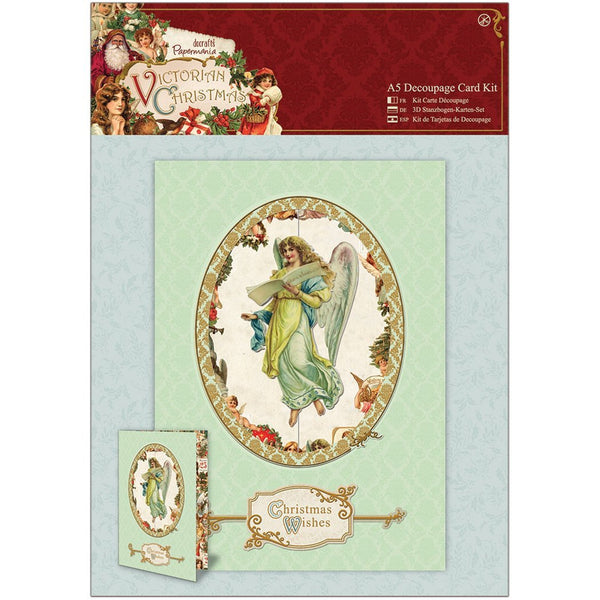 Docrafts, Papermania A5 Decoupage Card Kit, Victorian Christmas
