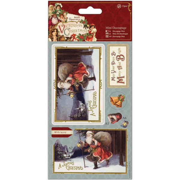 Papermania, Victorian Christmas Mini Decoupage-Santa