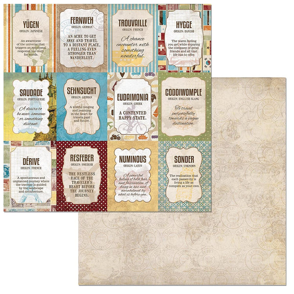 Bo Bunny, World Traveler Double-Sided Cardstock 12"X12", Foreign