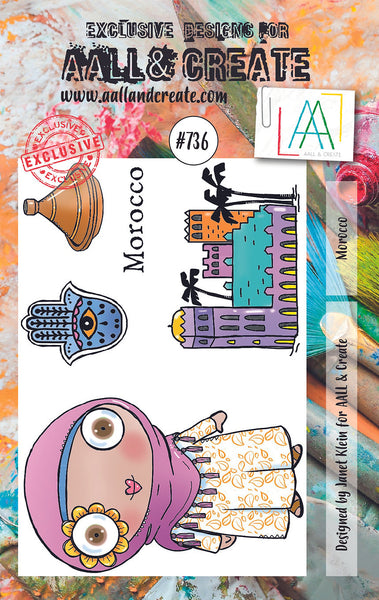 AALL & Create, #736, Morocco, A7 Clear Stamp, Designed by Janet Klein