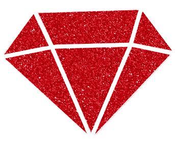 Aladine IZINK Diamond Glitter Paint 80ml, Rouge (Red)