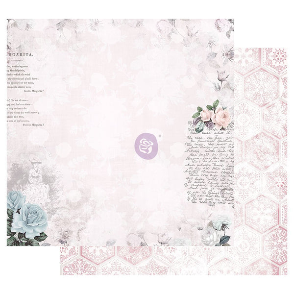 Prima Marketing, Poetic Rose Collection, Double-Sided Cardstock 12"X12", Waiting for the One