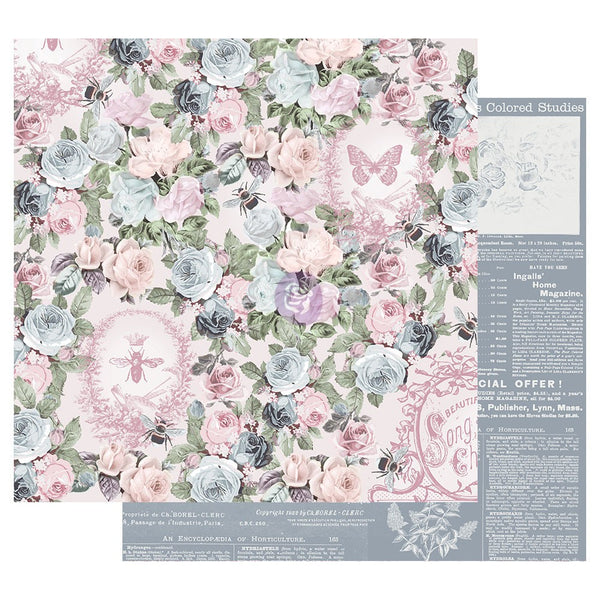 Prima Marketing, Poetic Rose Collection, Double-Sided Cardstock 12"X12", Royal Command