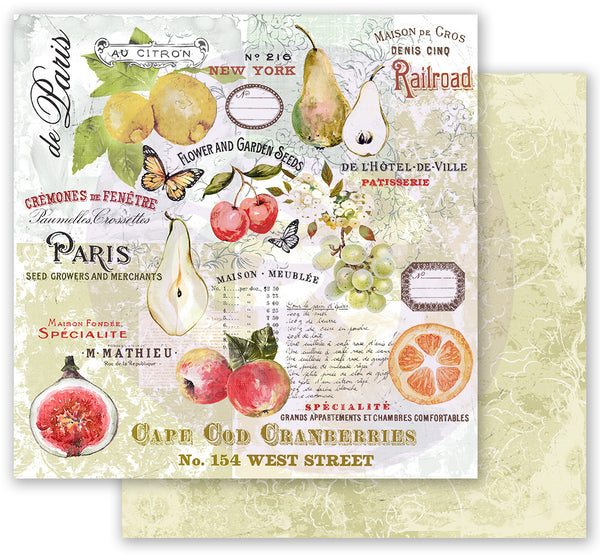 Prima Marketing, Fruit Paradise Collection, Gold Foiled Double-Sided Cardstock 12"X12", The Special