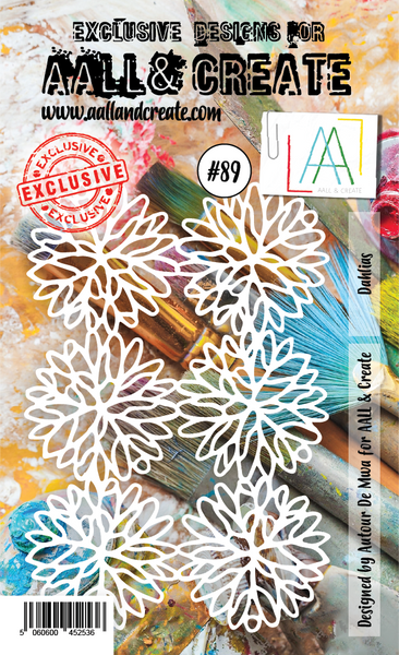 AALL & Create, A6 Stencil, #89, Dahlias