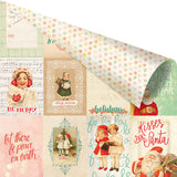 Prima, Sweet Peppermint Collection, Mint & Silver Foil Double-Sided Cardstock 12"X12" The Most Wonderful Time Of The Year