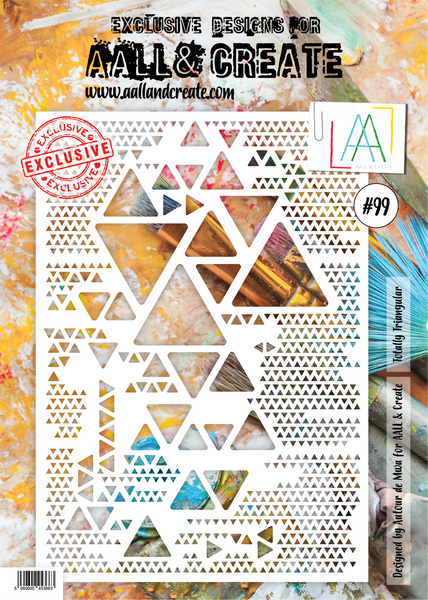 AALL & Create, A4 Stencil, #99, Totally Triangular, Designed by Autour de Mwa
