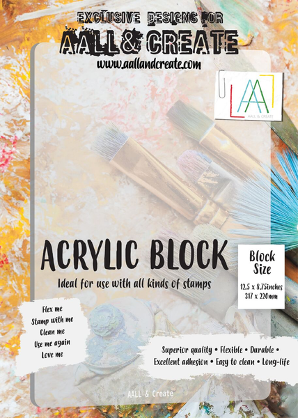 AALL & Create, A4 Flexible Acrylic Block (12.5" x 8.75")