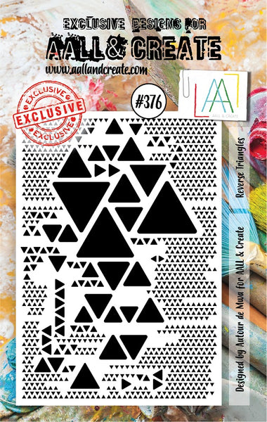 AALL & Create, #376, Reverse Triangles, A7 Clear Stamps, Designed by Autour de Mwa