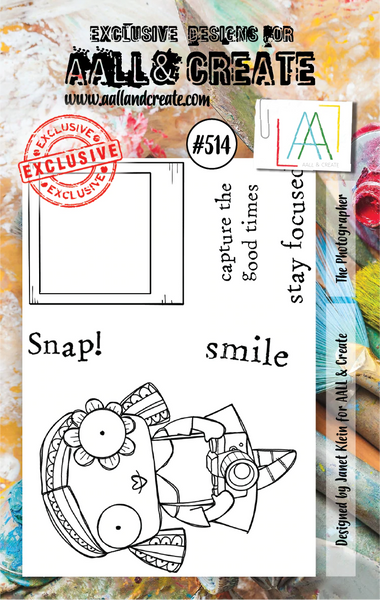 AALL & Create, #514, The Photographer, A7 Clear Stamp, Designed by Janet Klein