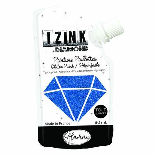 Aladine IZINK Diamond Glitter Paint 80ml, Bleu Marine (Navy Blue)