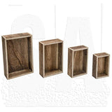 Tim Holtz Idea-Ology, Wooden Vignette Boxes, 4/Pkg, Brown (TH93279)