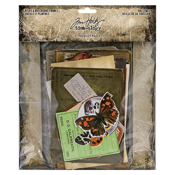Tim Holtz Idea-Ology Layers & Baseboard Frames 27/Pkg, Halloween