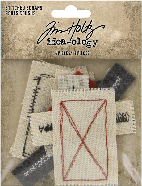 Tim Holtz, Idea-Ology Stitched Scraps 14/Pkg