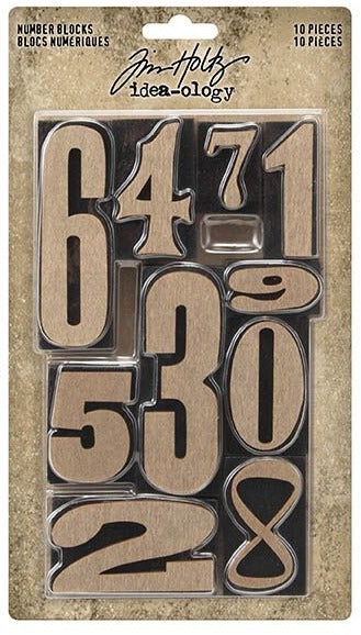 Tim Holtz Idea-Ology, Number Blocks 10/Pkg
