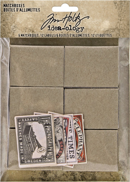 Tim Holtz, Idea-Ology, Match Boxes & Labels, 18/Pkg