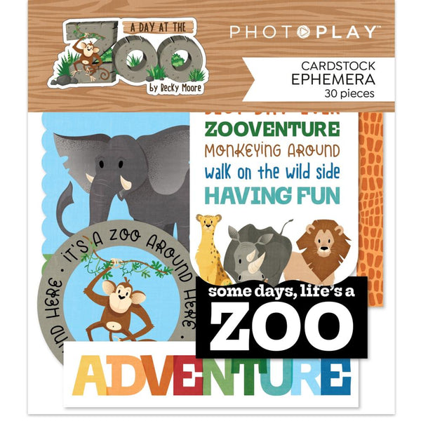 PhotoPlay, A Day At The Zoo Ephemera Cardstock Die-Cuts