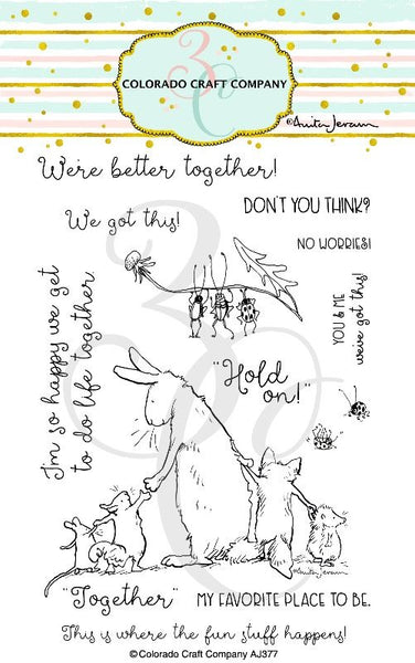 Colorado Craft Company, Clear Stamps 4"X6", Better Together-By Anita Jeram