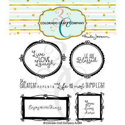 Colorado Craft Company Clear Stamps 4"X4", Wall Words-By Anita Jeram