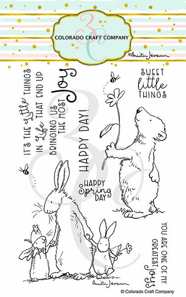 Colorado Craft Company Clear Stamps 4"X6", Happy Day! -By Anita Jeram