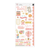 Pink Paislee, Little Adventurer Cardstock Stickers 5.5"X12" 2/Pkg, Girl Accents & Phrases W/Foil