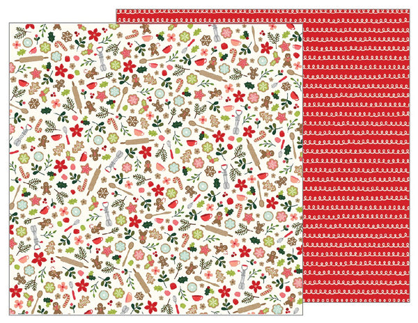 Pebbles, 12X12 Double-sided Patterned Paper, Merry Merry - Baking Delights