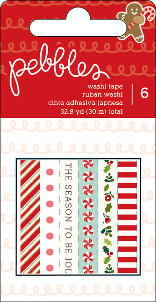 Pebbles, Merry Merry Washi Tape, 32.8 Yards