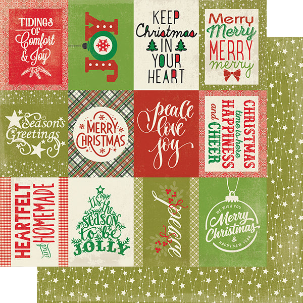 Authentique Rejoice Double-Sided Cardstock 12"X12", #22  Classic Christmas Cut-Aparts