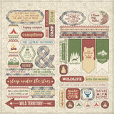 Authentique, Rustic Double-Sided Cardstock Die-Cut Sheet 12"X12", Elements