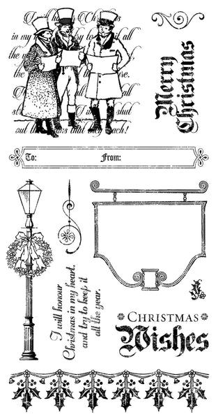 Graphic 45/Hampton Art, A Christmas Carol, Cling Stamps #3