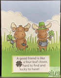 Riley & Company, Rubber Stamps, A Good Friend Is Like A 4 Leaf Clover