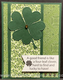 Riley & Company, Rubber Stamps, A Good Friend Is Like A 4 Leaf Clover