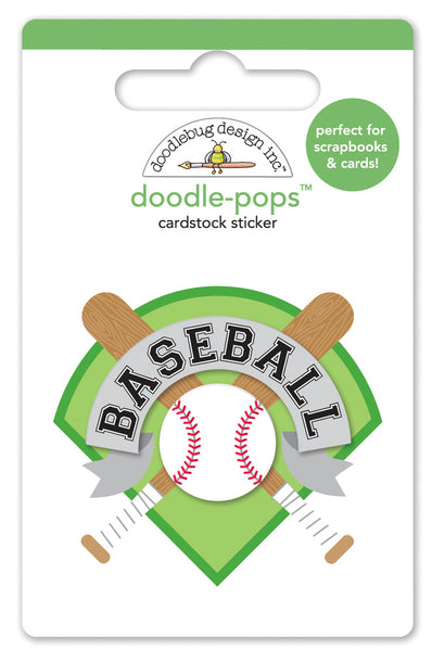 Doodlebug Design, Doodle-Pops 3D Stickers, Home Run