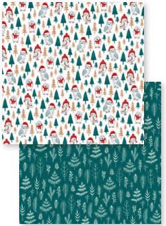 Bo Bunny, 12X12 Paper, Fa La La - Holiday Hoot, Double-sided - Scrapbooking Fairies