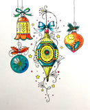 Pink Ink Designs A5 Clear Stamp, Baubles, Christmas Series
