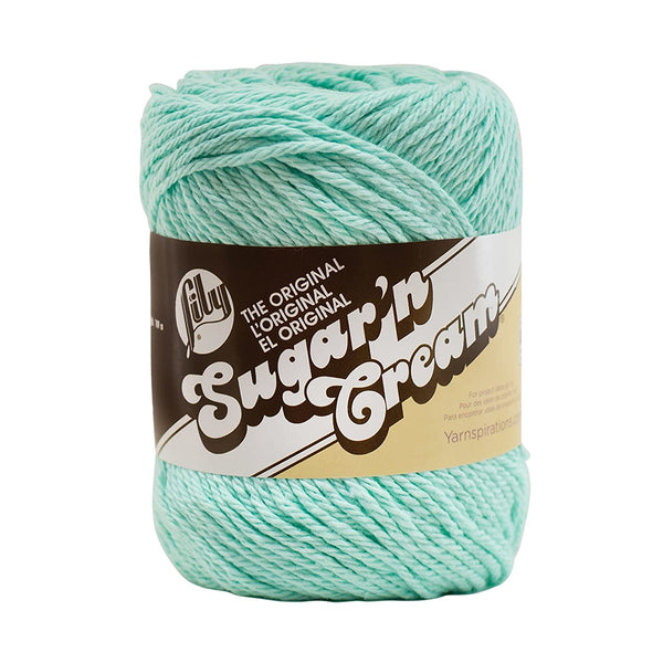 Lily Sugar'n Cream Yarn - Solids, Beach Glass (100% Cotton)