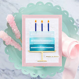 Spellbinders, Embossing Folder from the Birthday Celebrations Collection, Hand Drawn Scallops