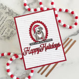 Spellbinders Stamps & Die Cutting Set, Christmas Pups (SDS-178)