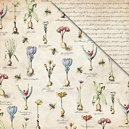 FabScraps, 12"x12" Double-sided Paper, Mother Earth, Botanical Bulb