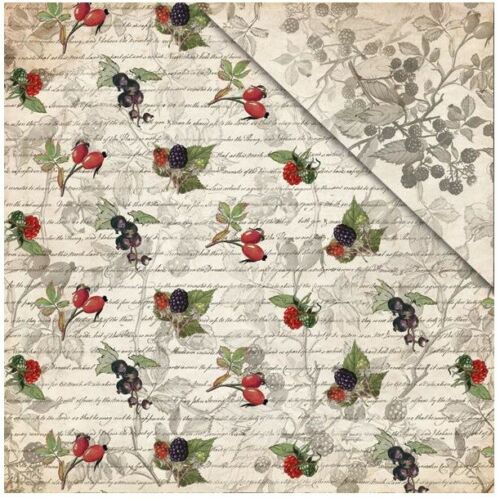 FabScraps, 12"x12" Double-sided Paper, Mother Earth, Berry Bliss