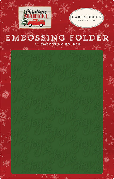 Carta Bella, Christmas Market, A2 Embossing Folder, Joy