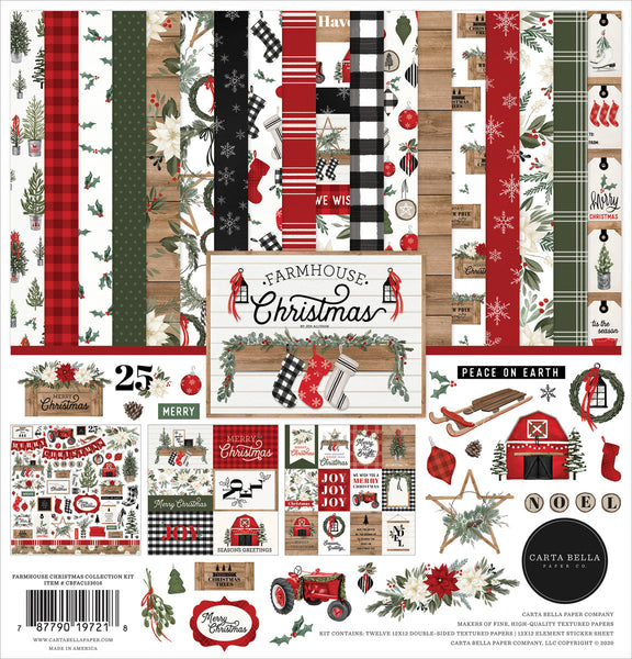 Carta Bella Collection Kit 12"X12", Farmhouse Christmas