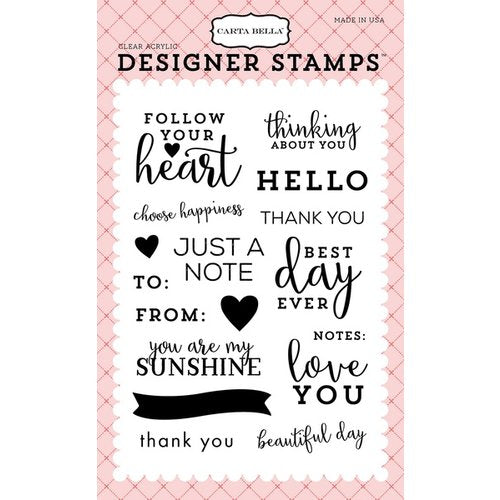 Carta Bella, Simply Stated Clear Stamp - Scrapbooking Fairies