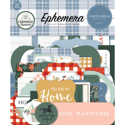 Carta Bella Cardstock Ephemera 33/Pkg, Icons, Farmhouse Summer