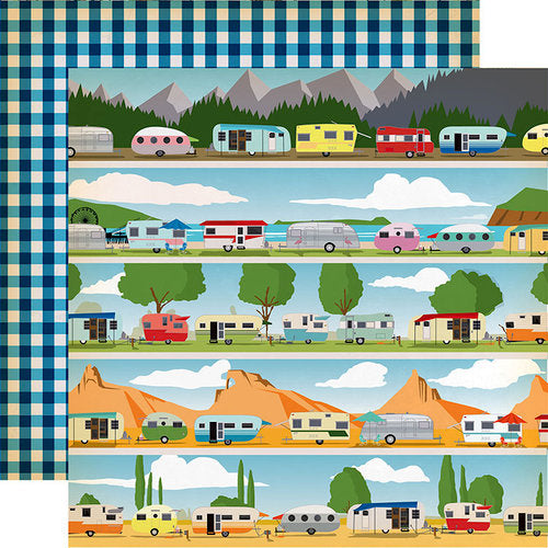 Gone Camping, Double-Sided Cardstock 12"X12" Happy Campers