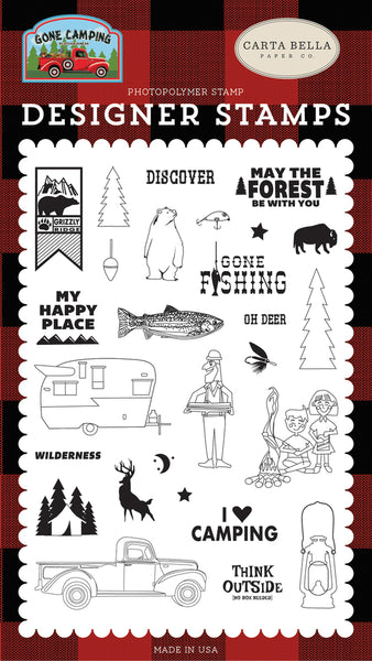 Carta Bella, Gone Camping by Steven Duncan, My Happy Place, Clear Stamps